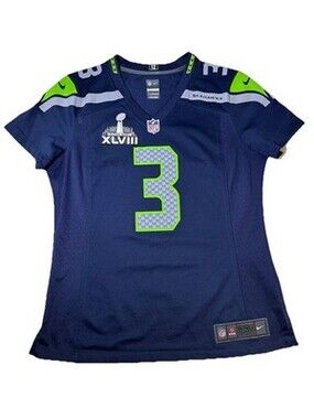 Nike Women's M Russell Wilson Jersey Seattle Seahawks #3 Super Bowl XLVIII
